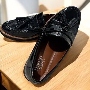 Franco Sarto Glossy Black Men's Loafers